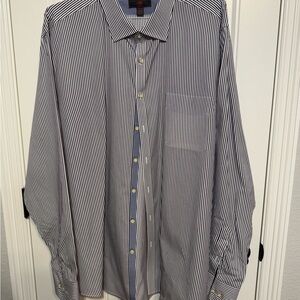 Egara Purple and White Striped Shirt
